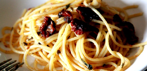 Spaghetti alla bottarga e pomodorini secchi – 